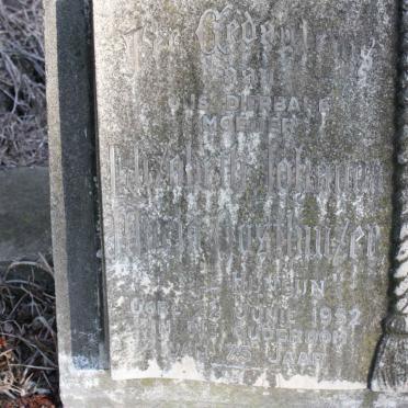 OOSTHUIZEN Elizabeth Johanna Maria nee HUNLUN -1952