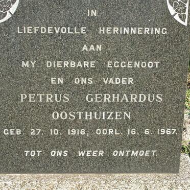 OOSTHUIZEN Petrus Gerhardus 1916-1967