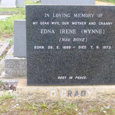 O'GRADY Edna Irene formerly WYNNE nee BONE 1899-1973