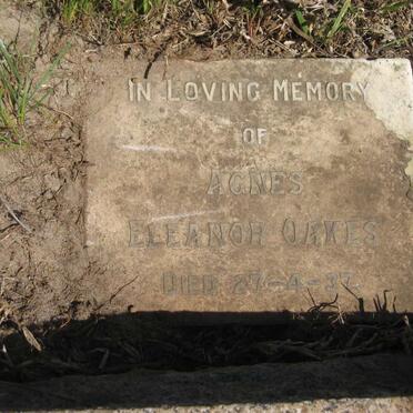 OAKES Agnes Eleanor -1937