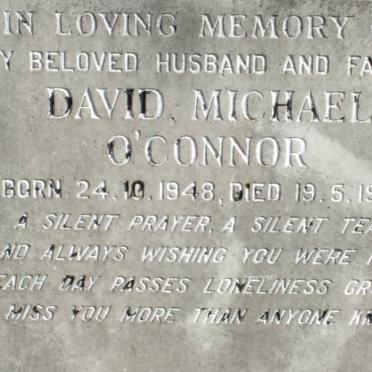 O'CONNOR David Michael 1948-1978