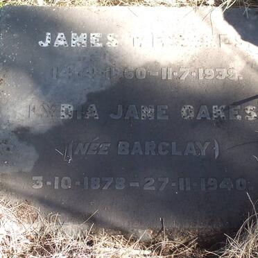 OAKES James ? 1860-1939 &amp; Lydia Jane BARCLAY 1878-1940