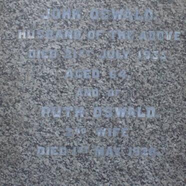 OSWALD John -1935 &amp; Christina -1913 :: OSWALD John -1915 :: OSWALD George -1918 :: OSWALD Ruth -1928
