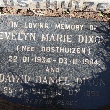 OOSTHUIZEN Willem Jacobus 1908-1950 &amp; Nellie 1910-1997 :: DIXON Dawid Daniel 1940-1995 &amp; Evelyn Marie OOSTHUIZEN 1934-19