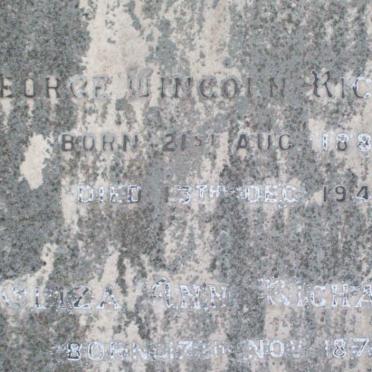 RICHARDS George Lincoln  1885-1941