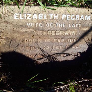 PEGRAM Elizabeth 1860-1944