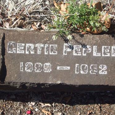 PEPLER Gertie 1899-1952