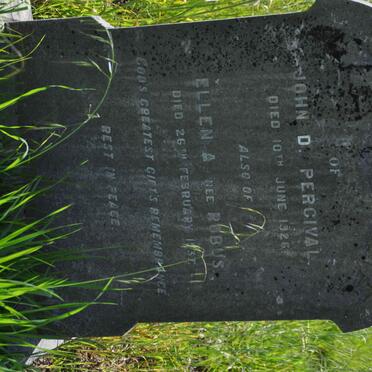 PERCIVAL John D. -1926 &amp; Ellen A. ROBUS -1937