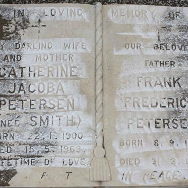 PETERSEN Frank Frederick 1898-1985 &amp; Catherine Jacoba SMITH 1900-1969