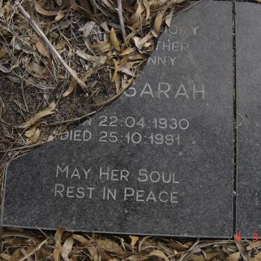 PETERSEN Sarah 1930-1991