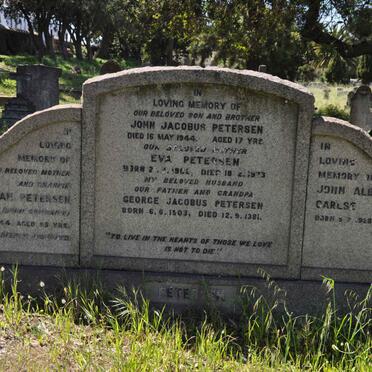 PETERSEN George Jacobus 1903-1981 &amp; Eva 190?-1973