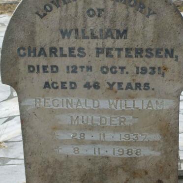 PETERSEN Charles -1931 :: MULDER Reginald William 1937-1988