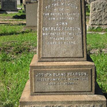 PEARSON John Charles -1927 :: PEARSON Joseph Bland -1950