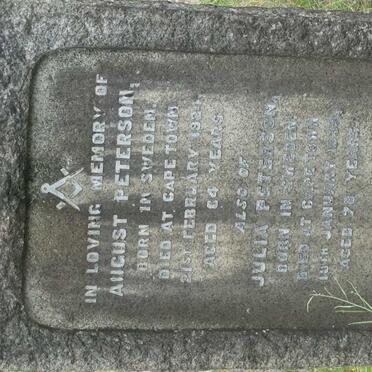PETERSON August -1924 &amp; Julia PETERSON -1939