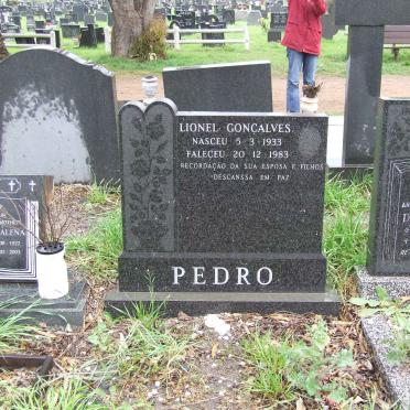 PEDRO Lionel Gonsalves 1933-1983