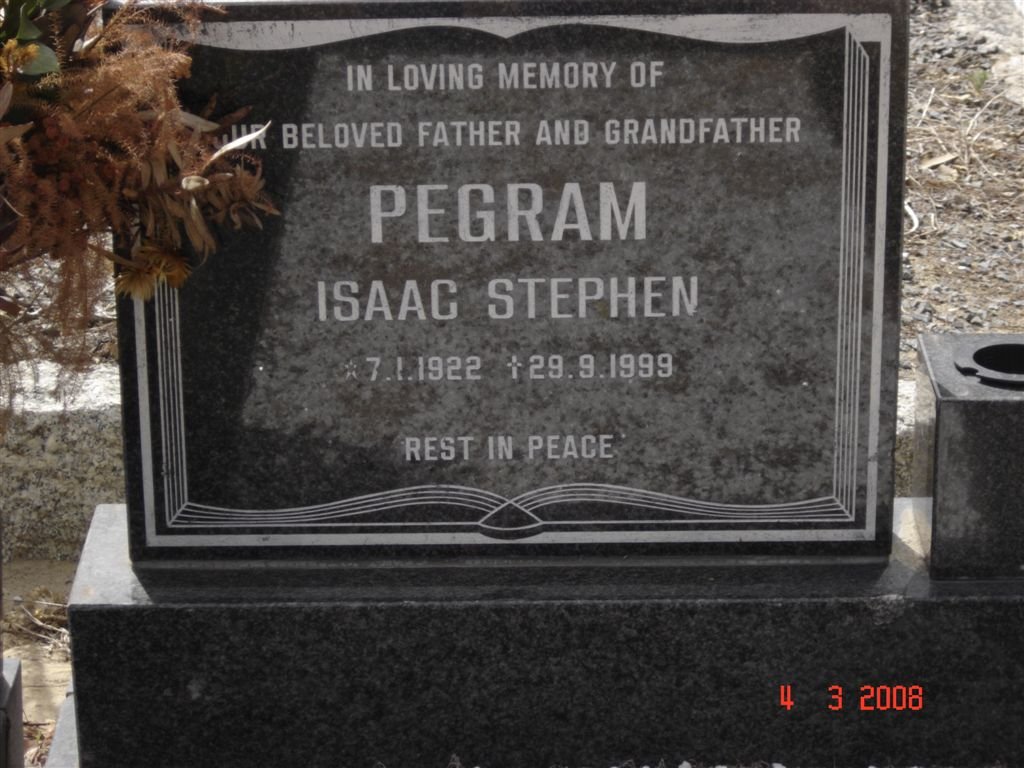 PEGRAM Isaac Stephen 1922-1999