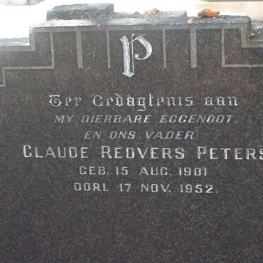 PETERS Claude Redvers 1901-1952