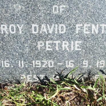 PETRIE Roy David Fenton 1920-1986