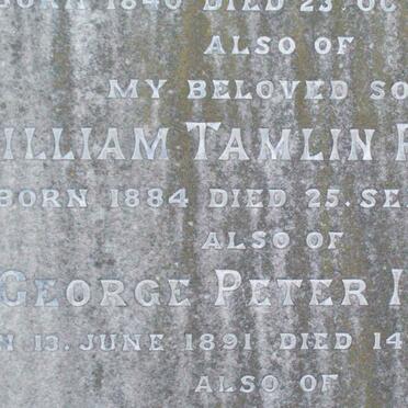 PETERS  William Tamlin 1884-1898 :: INDER George Peter 1891-1895