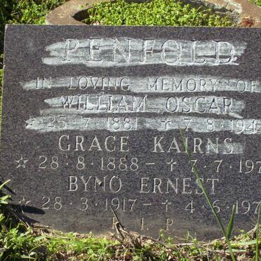 PENFOLD William Oscar 1881-1944 :: PENFOLD Grace Kairns 1888-1976 :: PENFOLD Byno Ernest 1917-1979
