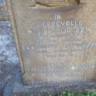 PIENAAR Jacobes Jeremias -1947 &amp; Emmerentia C. -1945