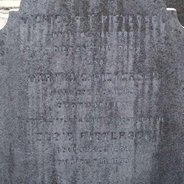 PIETERSEN Michiel R.T. 1888-1889 :: PIETERSEN Martha C. 1889-1891