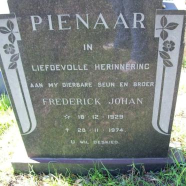 PIENAAR Frederick Johan 1929-1974