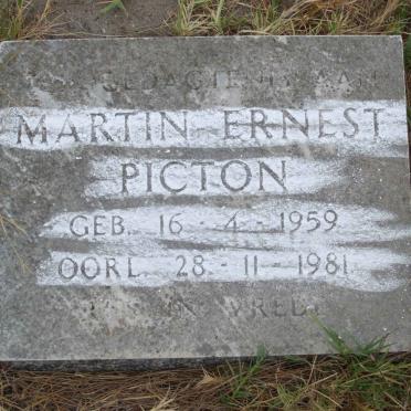 PICTON Martin Ernest 1959-1981