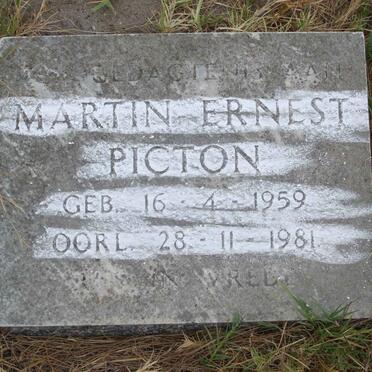 PICTON Martin Ernest 1959-1981