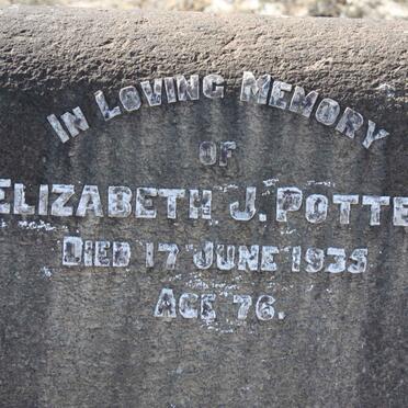 POTTER Elizabeth J. -1935