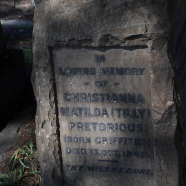 PRETORIOUS Christianna Matilda nee GRIFFITHS -1945