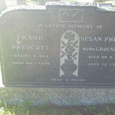 PRESCOTT Frank -1943 &amp; Susan GROENEWALD -1967
