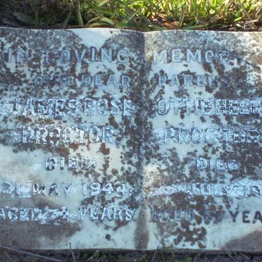 PROCTOR James Rose -1944 &amp; Lottie Helena -1955 