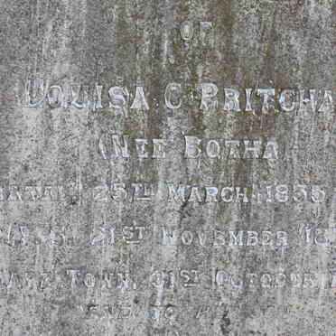 PRITCHARD Louisa C. nee BOTHA 1855-1895