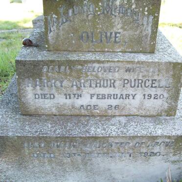 PURCELL Olive -1920 &amp; Infant daughter -1920