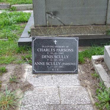 PARSONS Charles -1963 :: SCULLY Denis -1970 &amp; Anne PARSONS -1983