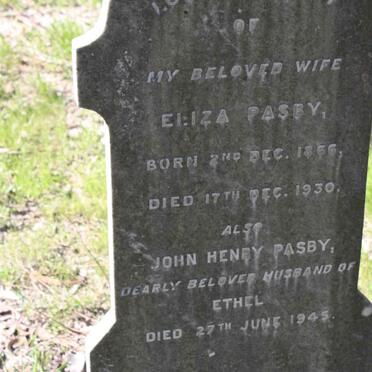 PASBY John Henry -1945 :: PASBY Eliza 1866-1930