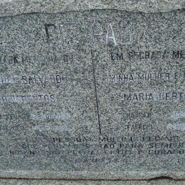 PAO Manuel Salvador, de 1931-1995 &amp; Maria Gertrudes 1930-1980