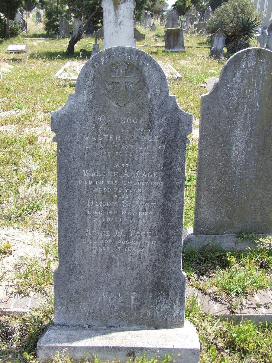 PAGE Walter -1902 &amp; Rebecca -1900 :: PAGE Henry S. -1924 :: PAGE Annie M. -1937
