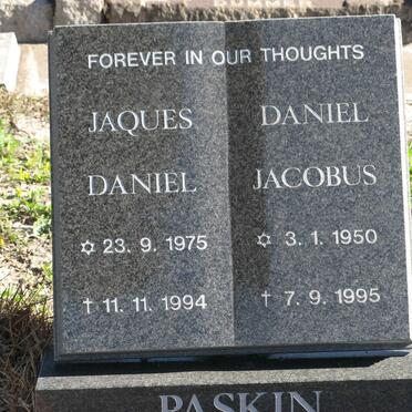 PASKIN Jaques Daniel 1975-1994 :: PASKIN Daniel Jacobus 1950-1995