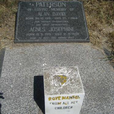 PATERSON Alan David 1918-1968 &amp; Agnes Josephine 1910-1999
