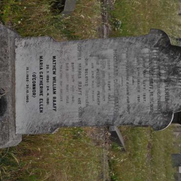 RAAFF Nicolaas Carel 18?1-1917 &amp; Sophia Maria SCAIFE 1861-1928 :: RAAFF Sophia Maria 1887-1901