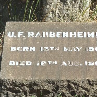 RAUBENHEIMER U.F. 1908-1966