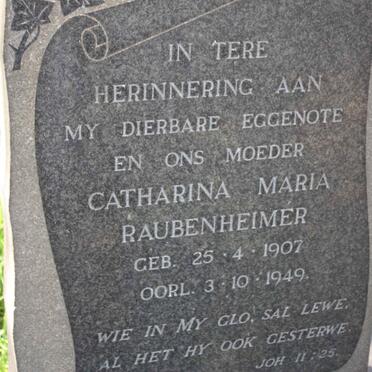 RAUBENHEIMER Catharina Maria 1907-1949