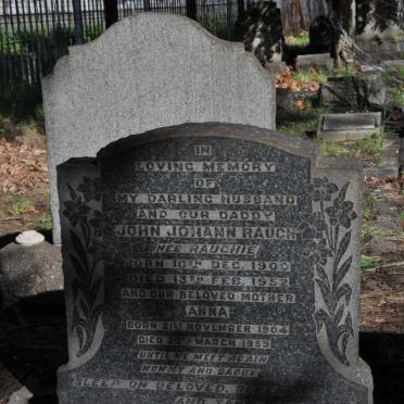 RAUCH John Johann 1900-1952 &amp; Anna 1904-1959