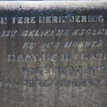 REDELINGHUYS Maatjie M. -1951