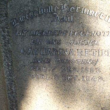 RETIEF Catharina nee CARSTENS 1883-1942