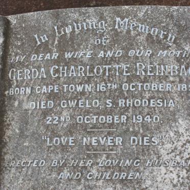 REINBACH Gerda Charlotte 1896-1940