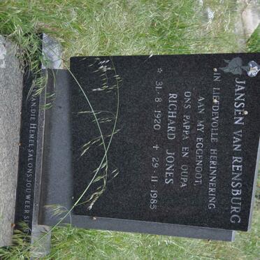 RENSBURG Richard Jones, Jansen van 1920-1985