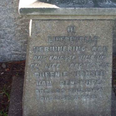 RENSBURG Queenie, Janse van  1944
